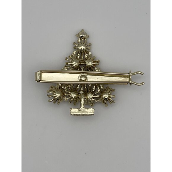 Hair Accessory Barrette Christmas Tree Gold Red Blue Colors - Picture 4 of 9